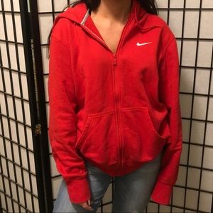 Red Nike zip up